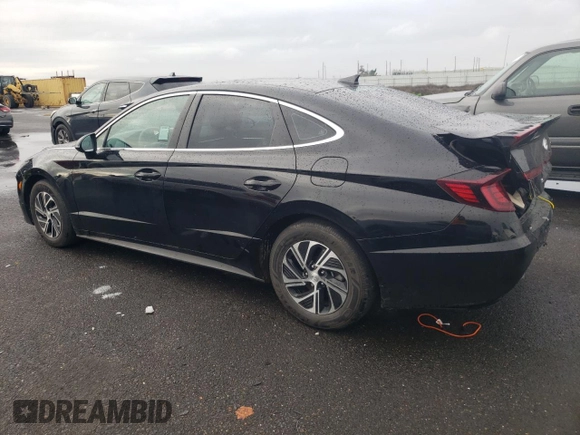 2020 Hyundai Sonata Hybrid Blue with VIN KMHL24JJ2LA010495, listed as a Copart auction lot 82210533 with 46,125 mi miles. Bid and sale history available at carsss.com. Image 2.