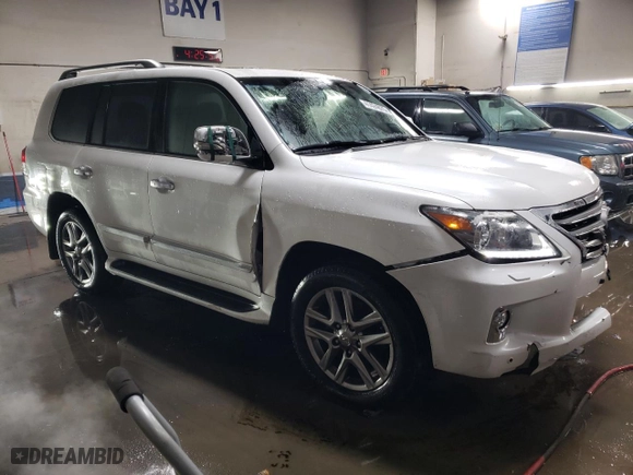 2014 Lexus LX 570 with VIN JTJHY7AX8E4149155, listed as a Copart auction lot 41424875 with 75,850 mi miles and Salvage Title. Bid and sale history available at carsss.com. Image 4.