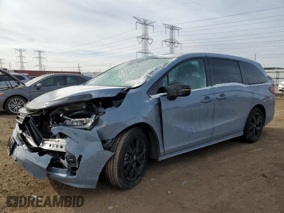 2023 Honda Odyssey Sport with VIN 5FNRL6H74PB059230, listed as a Copart auction lot 41531535 with 18,055 mi miles and Salvage Title. Bid and sale history available at carsss.com. Image 1.