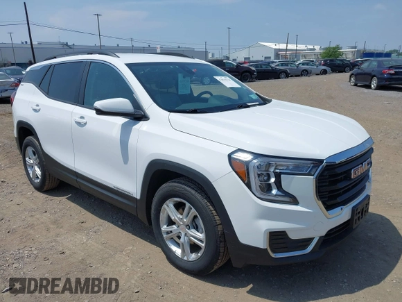 2023 GMC Terrain SLE z VIN 3GKALTEG4PL237983, wystawiony jako IAAI lot #42810324 z przebiegiem 33 064 mil mil oraz . Historia ofert i sprzedaży dostępna na DreamBid. Obrazek 1.