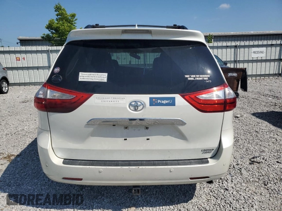 2015 Toyota Sienna Limited with VIN 5TDDK3DC5FS104572, listed as a Copart auction lot 62145625 with 156,740 mi miles and Salvage title. Bid and sale history available at DreamBid. Image 6.