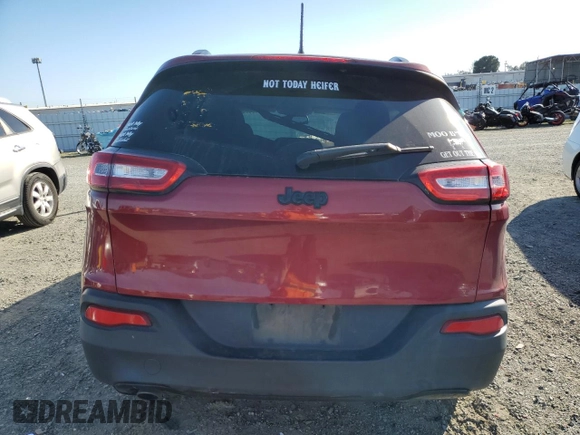 2017 Jeep Cherokee Sport with VIN 1C4PJLABXHW654803, listed as a Copart auction lot 46879225 with 138,377 mi miles and Salvage title. Bid and sale history available at DreamBid. Image 6.