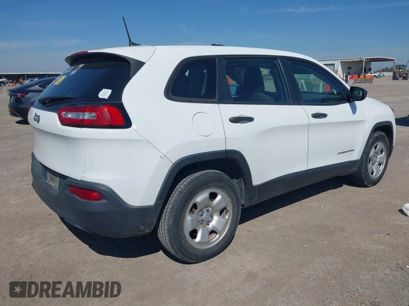 2017 Jeep Cherokee Sport with VIN 1C4PJMAB1HW668725, listed as a IAAI auction lot 41589425 with 185,316 mi miles. Bid and sale history available at carsss.com. Image 4.