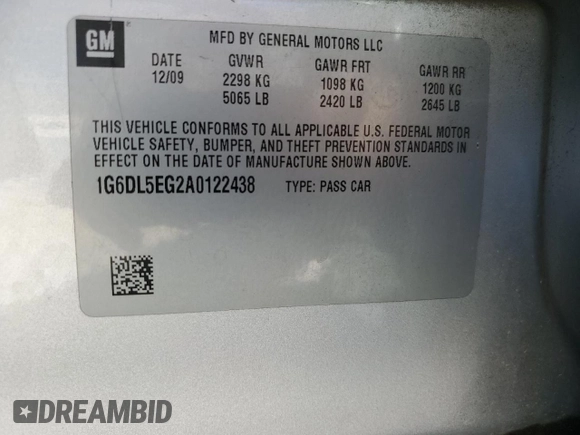 2010 Cadillac CTS Performance z VIN 1G6DL5EG2A0122438, wystawiony jako Copart lot #76540464 z przebiegiem 144 532 mil mil oraz Szkoda całkowita • Salvage title. Historia ofert i sprzedaży dostępna na DreamBid. Obrazek 12.