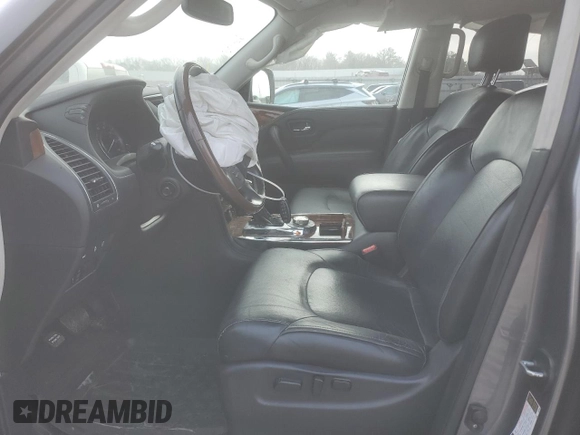 2018 Infiniti QX80 with VIN JN8AZ2NE0J9192824, listed as a Copart auction lot 43952445 with 122,085 mi miles and Salvage title. Bid and sale history available at DreamBid. Image 7.