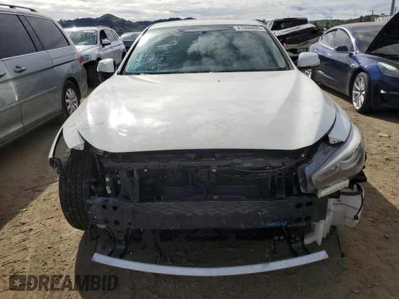 2018 Infiniti Q50 Luxe with VIN JN1EV7AP4JM363507, listed as a Copart auction lot 47868895 with 105,217 mi miles and Salvage Title. Bid and sale history available at DreamBid. Image 5.