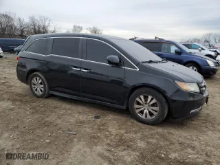 2016 Honda Odyssey EX-L with VIN 5FNRL5H64GB037505, listed as a Copart auction lot 43907105 with 208,709 mi miles and Salvage Title. Bid and sale history available at carsss.com. Image 4.