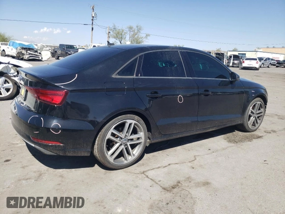 2018 Audi A3 Sedan Premium with VIN WAUAUGFF0J1023767, listed as a Copart auction lot 68046483 with 79,747 mi miles. Bid and sale history available at carsss.com. Image 3.