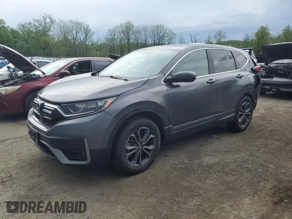 2020 Honda CR-V EX-L z VIN 2HKRW2H80LH685300, wystawiony jako Copart lot #56122345 z przebiegiem 55 198 mil mil oraz Szkoda całkowita • Salvage title. Historia ofert i sprzedaży dostępna na DreamBid. Obrazek 1.