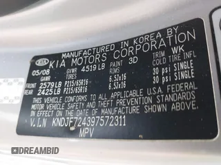 2009 Kia Sportage LX with VIN KNDJF724397572311, listed as a IAAI auction lot 41902158 with 120,899 mi miles and . Bid and sale history available at carsss.com. Image 9.
