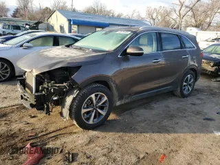 2019 Kia Sorento EX with VIN 5XYPHDA50KG458689, listed as a Copart auction lot 43079105 with 34,576 mi miles and Salvage title. Bid and sale history available at DreamBid. Image 1.