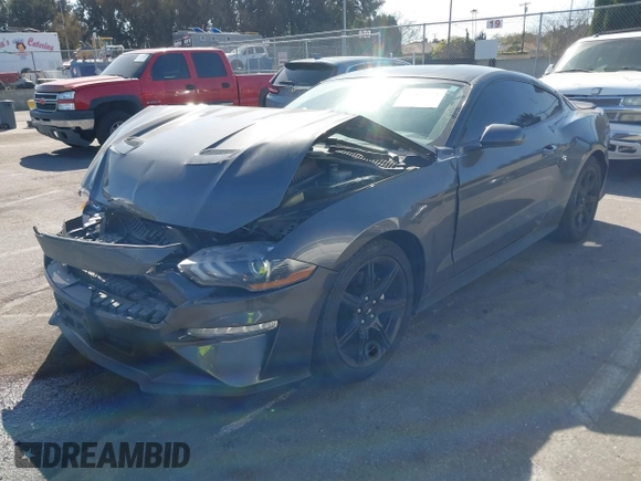 2019 Ford Mustang EcoBoost with VIN 1FA6P8TH8K5106195, listed as a IAAI auction lot 41688821 with 64,306 mi miles and . Bid and sale history available at carsss.com. Image 2.
