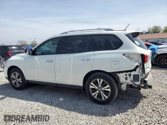 2017 Nissan Pathfinder SL with VIN 5N1DR2MM4HC677591, listed as a Copart auction lot 53822435 with 125,312 mi miles and Salvage Title. Bid and sale history available at DreamBid. Image 2.