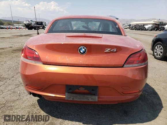 2014 BMW Z4 sDrive28i with VIN WBALL5C50EJ105435, listed as a Copart auction lot 63143824 with 0 mi miles and Salvage Title. Bid and sale history available at carsss.com. Image 6.