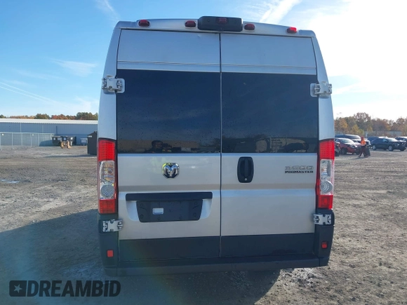 2023 Ram ProMaster Cargo with VIN 3C6MRVJG5PE501250, listed as a IAAI auction lot 40670587 with 97,369 mi miles and . Bid and sale history available at DreamBid. Image 16.