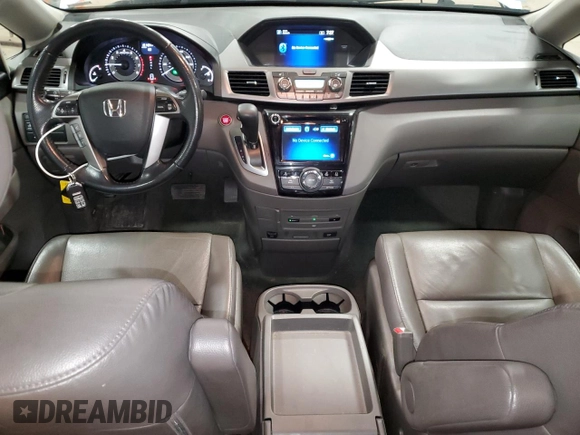 2016 Honda Odyssey EX-L with VIN 5FNRL5H67GB090747, listed as a Copart auction lot 53957235 with 131,464 mi miles and Salvage Title. Bid and sale history available at DreamBid. Image 8.
