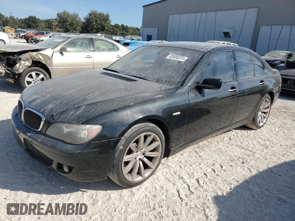 2007 BMW 7 Series 750i with VIN WBAHL83557DT09205, listed as a Copart auction lot 83580374 with 150,334 mi miles and Clean title. Bid and sale history available at DreamBid. Image 1.