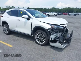 2024 Lexus NX 350h Luxury with VIN JTJHKCEZ0R2029812, listed as a IAAI auction lot 42304692 with 24,116 mi miles and . Bid and sale history available at DreamBid. Image 1.