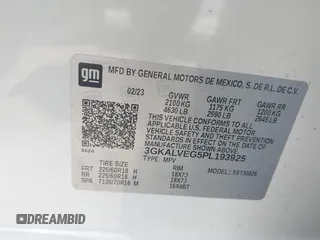 2023 GMC Terrain SLT z VIN 3GKALVEG5PL193925, wystawiony jako IAAI lot #42831280 z przebiegiem 49 297 mil mil oraz . Historia ofert i sprzedaży dostępna na DreamBid. Obrazek 9.