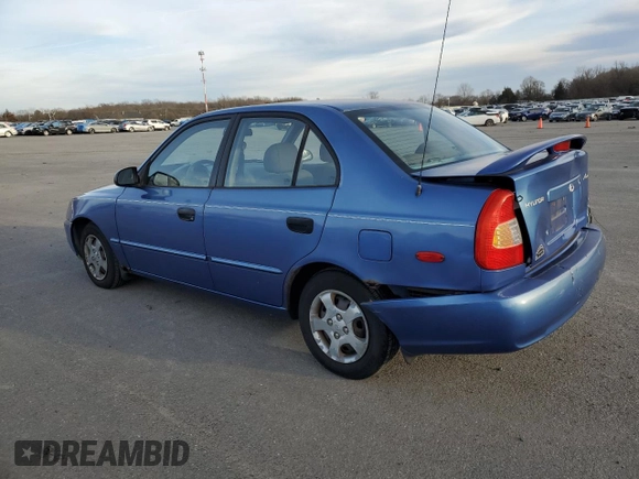2001 Hyundai Accent GL with VIN KMHCG45C11U193879, listed as a Copart auction lot 37525334 with 150,951 mi miles and Salvage Title. Bid and sale history available at carsss.com. Image 2.