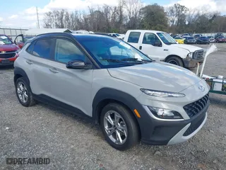 2023 Hyundai Kona SEL with VIN KM8K62AB2PU935487, listed as a IAAI auction lot 41229311 with 44,363 mi miles. Bid and sale history available at carsss.com. Image 1.