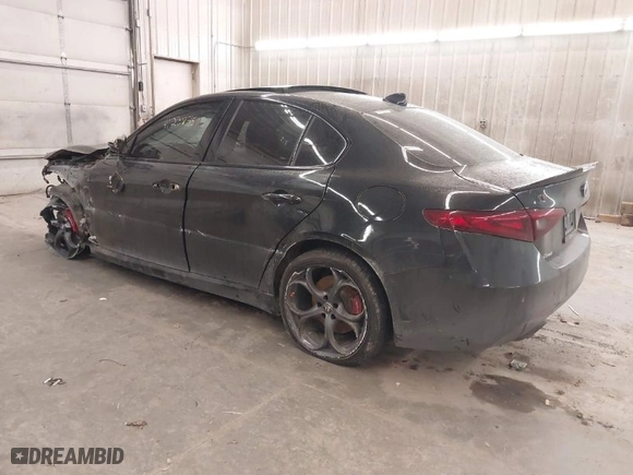 2019 Alfa Romeo Giulia Ti with VIN ZARFAMBN3K7608778, listed as a IAAI auction lot 41238451 with 1 mi miles. Bid and sale history available at carsss.com. Image 3.