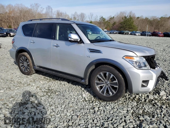2020 Nissan Armada SL with VIN JN8AY2ND0L9110586, listed as a Copart auction lot 50541765 with 87,251 mi miles and Salvage Title. Bid and sale history available at carsss.com. Image 4.