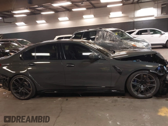 2023 BMW M3 Competition xDrive with VIN WBS43AY08PFP63435, listed as a IAAI auction lot 42136588 with 25,790 mi miles and . Bid and sale history available at DreamBid. Image 14.