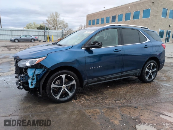 2020 Chevrolet Equinox LT z VIN 2GNAXVEX6L6153438, wystawiony jako Copart lot #52801875 z przebiegiem 96 183 mil mil oraz Szkoda całkowita • Salvage title. Historia ofert i sprzedaży dostępna na DreamBid. Obrazek 1.