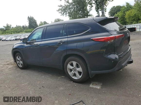 2022 Toyota Highlander LE with VIN 5TDBZRBH5NS193739, listed as a Copart auction lot 59274444 with 13,804 mi miles and Salvage title. Bid and sale history available at DreamBid. Image 2.