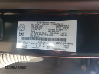 2016 Ford F-150 XLT z VIN 1FTEW1EF5GFC43558, wystawiony jako Copart lot #62927345 z przebiegiem 246 195 mil mil oraz Szkoda całkowita • Salvage title. Historia ofert i sprzedaży dostępna na DreamBid. Obrazek 13.