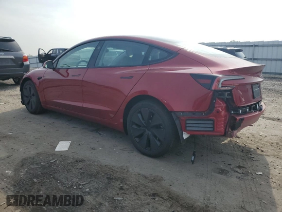 2025 Tesla Model 3 Long Range with VIN 5YJ3E1EB5SF895861, listed as a Copart auction lot 60513665 with 5,637 mi miles and Salvage title. Bid and sale history available at DreamBid. Image 2.