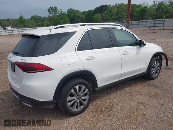 2020 Mercedes-Benz GLE 350 with VIN 4JGFB4KB3LA083931, listed as a IAAI auction lot 41938360 with 127,448 mi miles and . Bid and sale history available at DreamBid. Image 4.