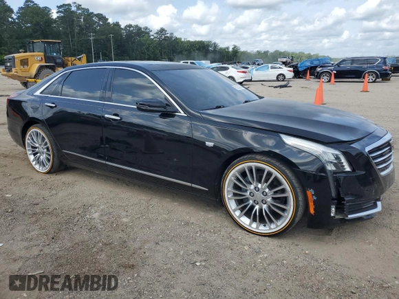 2017 Cadillac CT6 Luxury RWD with VIN 1G6KC5RX3HU175279, listed as a Copart auction lot 59620025 with 106,995 mi miles and Salvage title. Bid and sale history available at DreamBid. Image 4.