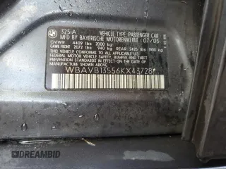 2006 BMW 3 Series 325i z VIN WBAVB13556KX43728, wystawiony jako Copart lot #85220364 z przebiegiem Nie podano mil oraz Nie do naprawy • Non repairable. Historia ofert i sprzedaży dostępna na DreamBid. Obrazek 13.