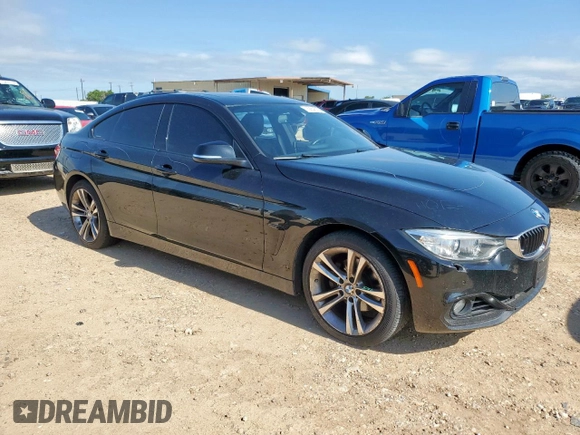 2015 BMW 4 Series 428i xDrive with VIN WBA4C9C58FG135373, listed as a Copart auction lot 58545155 with 122,732 mi miles and Salvage title. Bid and sale history available at DreamBid. Image 4.