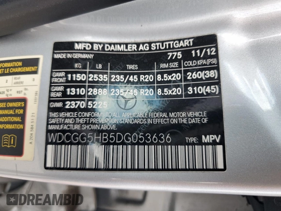 2013 Mercedes-Benz GLK 350 with VIN WDCGG5HB5DG053636, listed as a Copart auction lot 65253204 with 101,618 mi miles and Salvage Title. Bid and sale history available at DreamBid. Image 14.