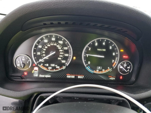 2015 BMW X3 xDrive28i with VIN 5UXWX9C59F0D57348, listed as a Copart auction lot 46074375 with 108,100 mi miles and Salvage Title. Bid and sale history available at carsss.com. Image 9.