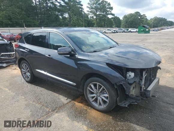 2019 Acura RDX Technology with VIN 5J8TC1H52KL012132, listed as a Copart auction lot 60814885 with 62,438 mi miles and Salvage title. Bid and sale history available at DreamBid. Image 4.