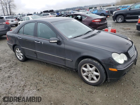 2002 Mercedes-Benz C 230/260/280/320 with VIN WDBRF64J52F288883, listed as a Copart auction lot 45947145 with 143,297 mi miles and Clean Title. Bid and sale history available at DreamBid. Image 4.