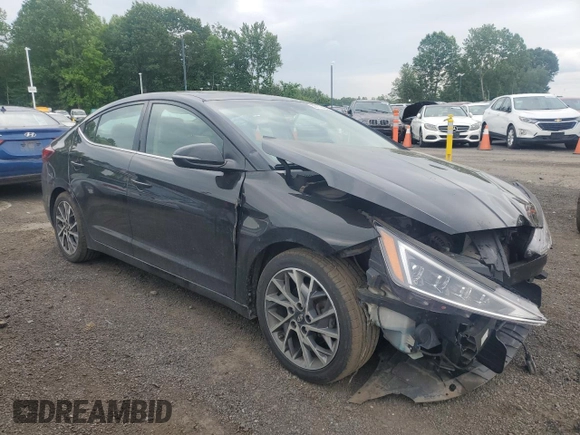 2020 Hyundai Elantra SEL with VIN 5NPD84LF1LH614774, listed as a Copart auction lot 58779405 with 110,502 mi miles and Salvage title. Bid and sale history available at DreamBid. Image 4.