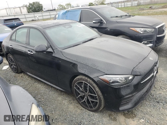 2023 Mercedes-Benz C 300 with VIN W1KAF4GB9PR137368, listed as a Copart auction lot 49847045 with 18,452 mi miles and Salvage Title. Bid and sale history available at carsss.com. Image 4.