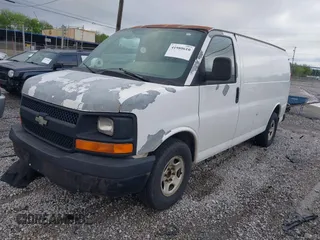 2007 Chevrolet Express Cargo Van with VIN 1GCFG15X271156787, listed as a IAAI auction lot 41980610 with 266,250 mi miles. Bid and sale history available at carsss.com. Image 2.