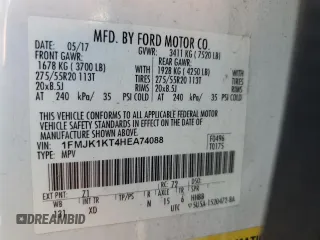 2017 Ford Expedition Max Limited with VIN 1FMJK1KT4HEA74088, listed as a Copart auction lot 62376465 with 128,983 mi miles and Salvage title. Bid and sale history available at DreamBid. Image 14.