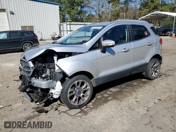 2018 Ford EcoSport Titanium z VIN MAJ6P1WL1JC249426, wystawiony jako Copart lot #49424845 z przebiegiem 69 361 mil mil oraz Szkoda całkowita • Salvage title. Historia ofert i sprzedaży dostępna na DreamBid. Obrazek 1.
