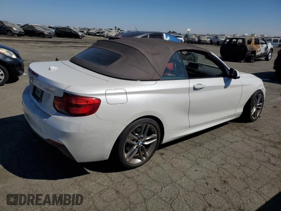 2018 BMW 2 Series 230i with VIN WBA2M7C54JVD51463, listed as a Copart auction lot 72226964 with 24,053 mi miles and Salvage Title. Bid and sale history available at carsss.com. Image 3.