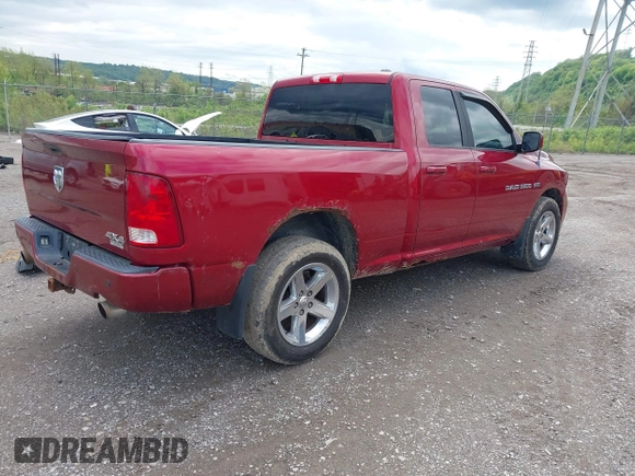 2012 Ram 1500 Sport with VIN 1C6RD7HT7CS110031, listed as a IAAI auction lot 42209089 with 233,925 mi miles and . Bid and sale history available at DreamBid. Image 4.