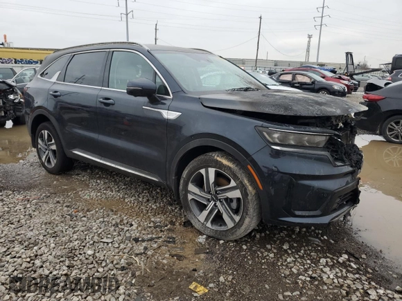 2023 Kia Sorento Hybrid SX Prestige with VIN KNDRKDLG0P5187805, listed as a Copart auction lot 84380234 with 0 mi miles and Salvage Title. Bid and sale history available at carsss.com. Image 4.