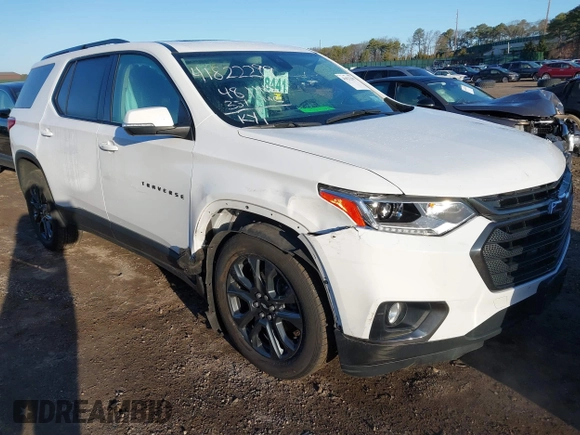 2021 Chevrolet Traverse RS with VIN 1GNEVJKW3MJ196683, listed as a IAAI auction lot 41822299 with 48,351 mi miles. Bid and sale history available at carsss.com. Image 1.