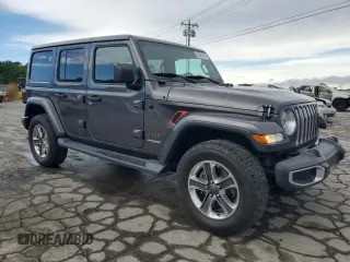 2018 Jeep Wrangler Unlimited Sahara z VIN 1C4HJXEG8JW112042, wystawiony jako Copart lot #55596745 z przebiegiem 75 096 mil mil oraz Szkoda całkowita • Salvage title. Historia ofert i sprzedaży dostępna na DreamBid. Obrazek 4.